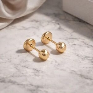 Brinco Ouro Bolinha 18k